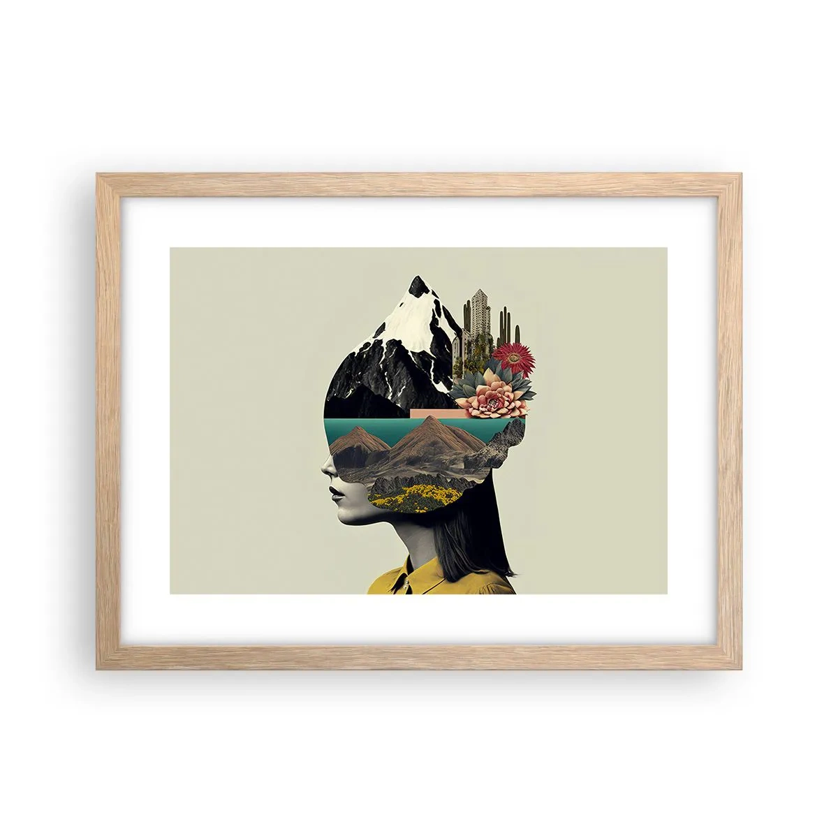 Affiche dans un chêne clair - Poster - La femme – toujours un mystère - 40x30 cm