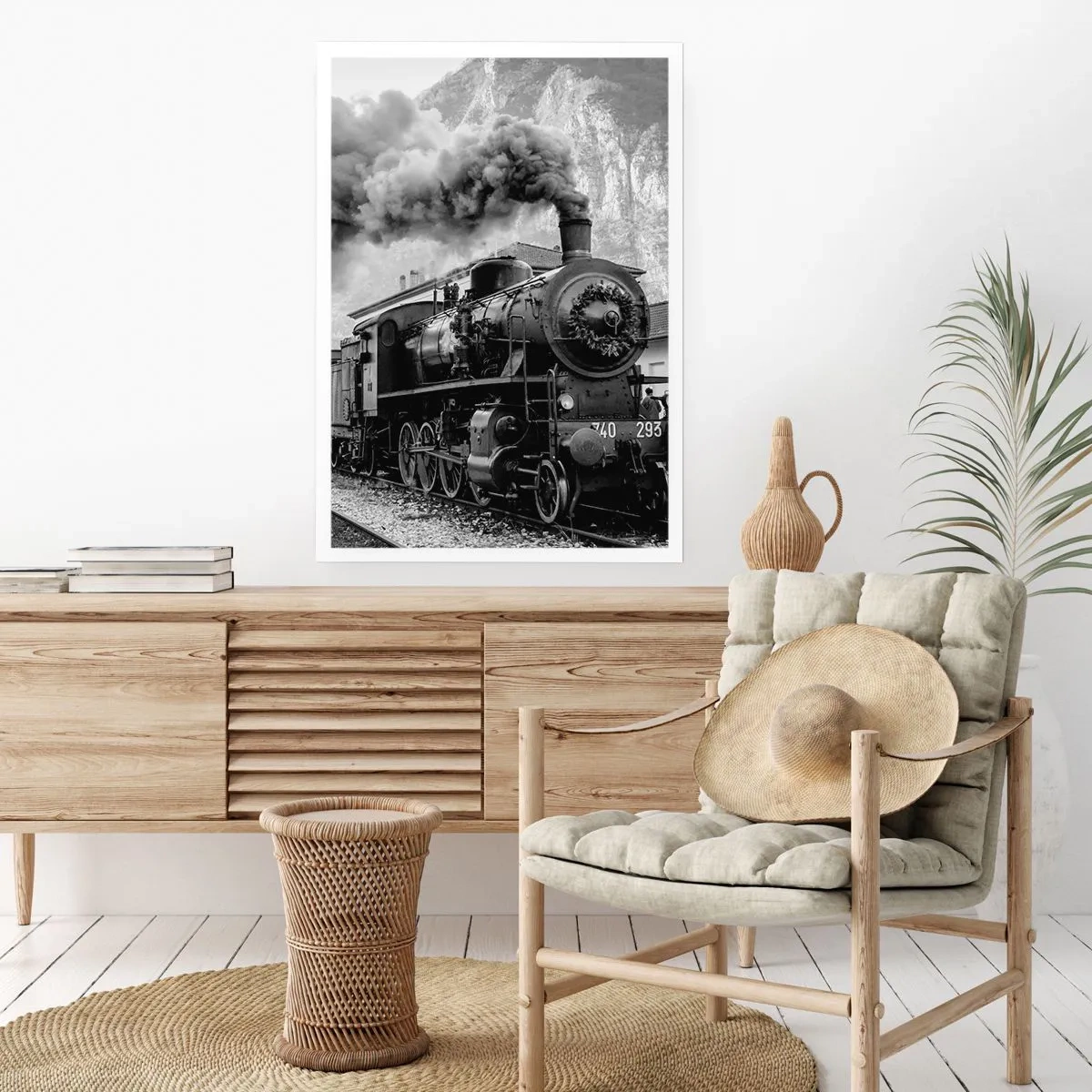 Affiche - Poster - Attend à la gare... - 70x100 cm