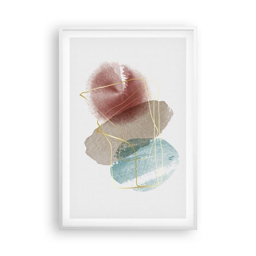 Affiche dans un cadre blanc - Poster - Coraux de l'espace - 61x91 cm