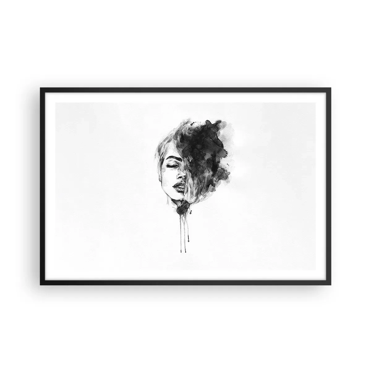Affiche dans un cadre noir - Poster - De quoi rêve la fille - 91x61 cm