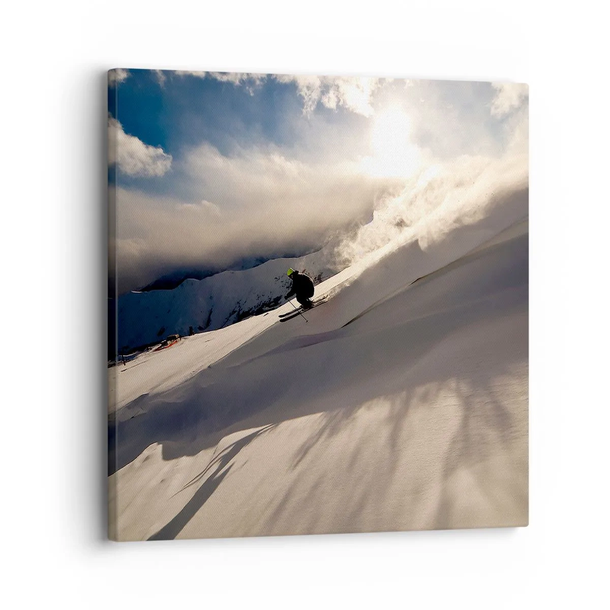 Impression sur toile - Image sur toile - Défi montagne accepté - 30x30 cm