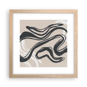 Affiche dans un chêne clair - Poster - Expression multipliée - 30x30 cm