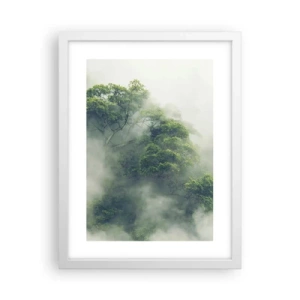 Affiche dans un cadre blanc - Poster - Enveloppé de brouillard - 30x40 cm