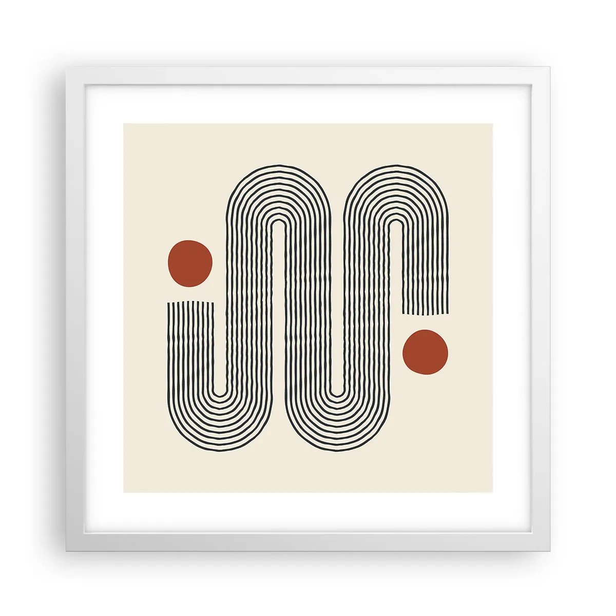 Affiche dans un cadre blanc - Poster - Du début à la fin - 40x40 cm