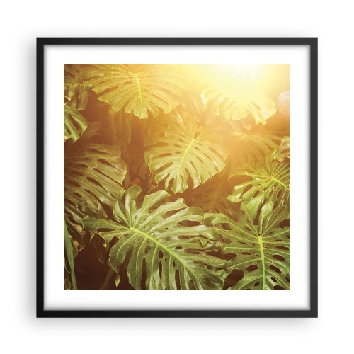 Affiche dans un cadre noir - Poster - Se fondre dans la verdure - 50x50 cm