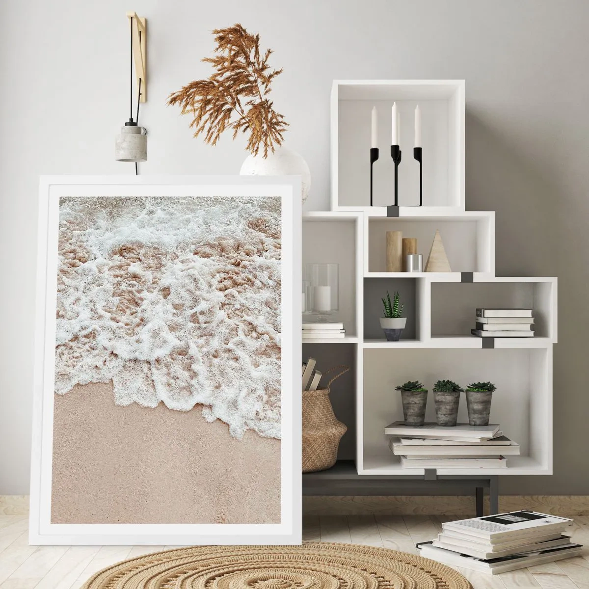 Affiche dans un cadre blanc - Poster - Je reviens tout de suite - 40x50 cm