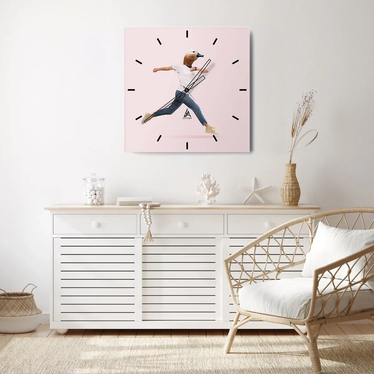 Horloge murale - Pendule murale - Une pincée d'absurdité - 40x40 cm