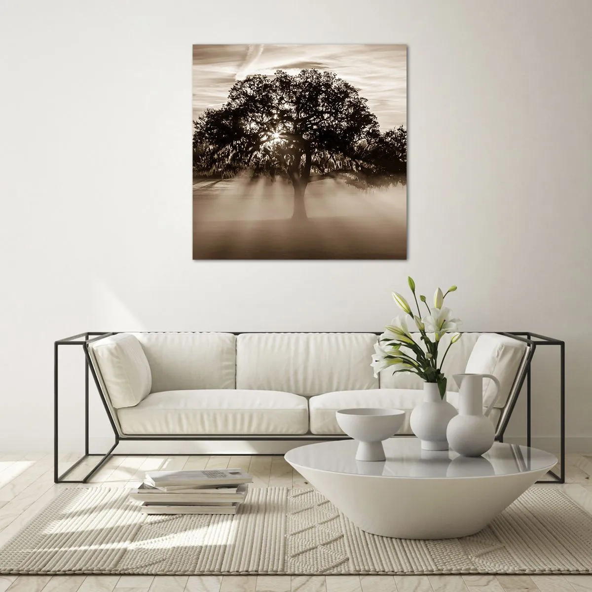 Impression sur verre - Image sur verre - Arbre de bonnes nouvelles - 70x70 cm