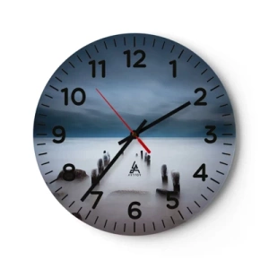 Horloge murale - Pendule murale - Lac pensif - 30x30 cm