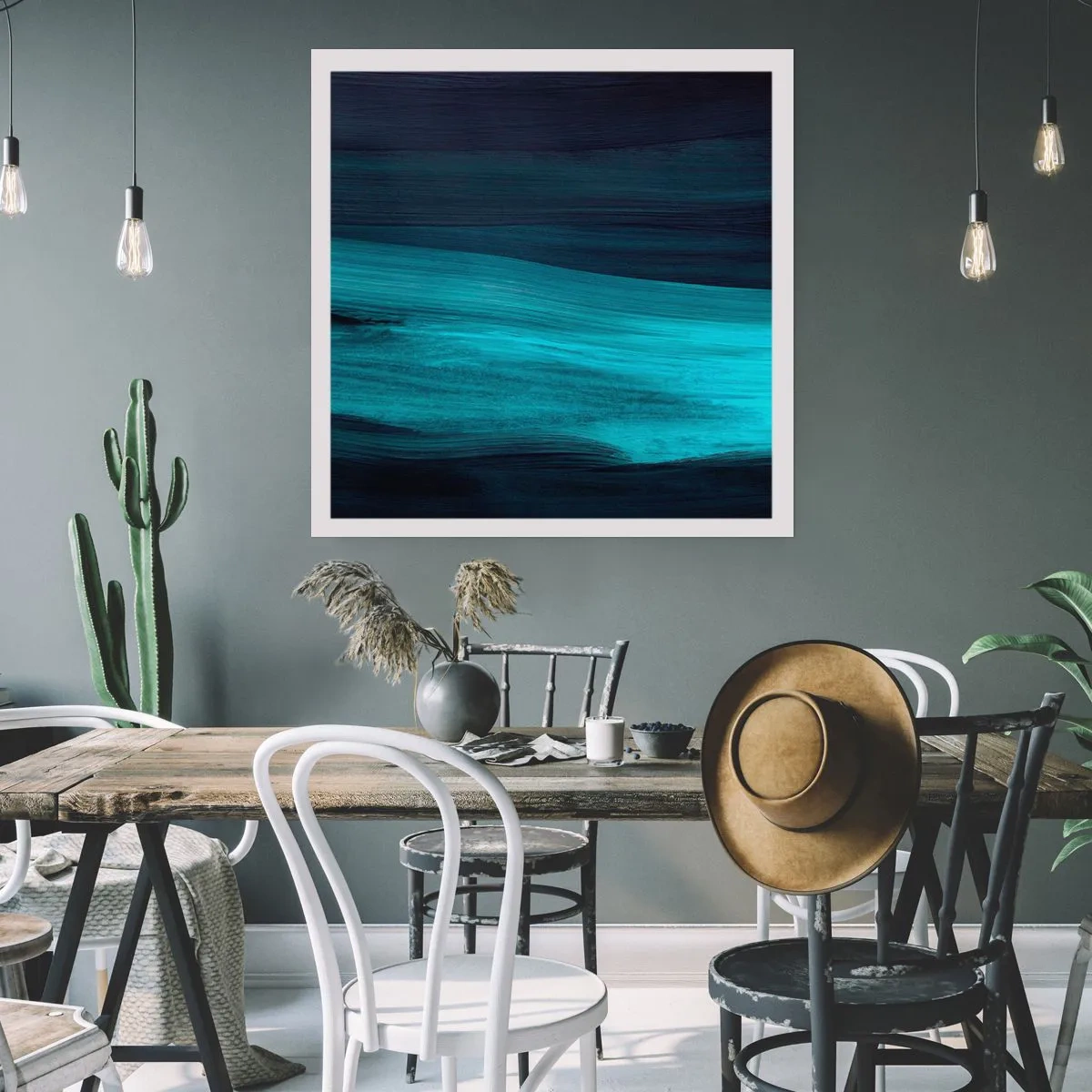 Affiche - Poster - Suivez le courant - 40x40 cm