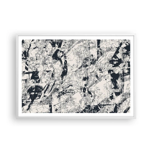 Affiche dans un cadre blanc - Poster - Interpénétration des contraires - 100x70 cm