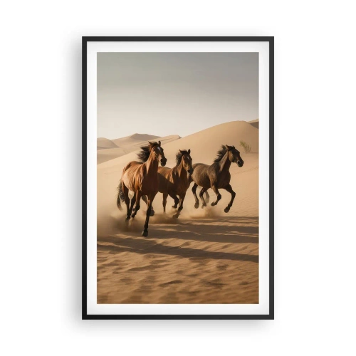 Affiche dans un cadre noir - Poster - Libre comme le vent - 61x91 cm