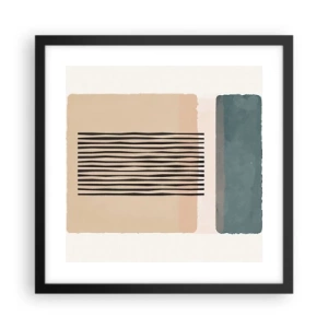 Affiche dans un cadre noir - Poster - Tout est en ordre - 40x40 cm