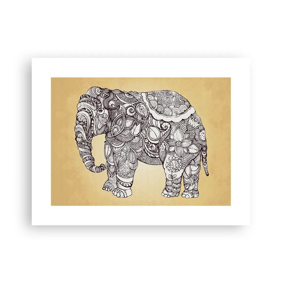 Affiche - Poster - L'éléphant s'est apprêté - 40x30 cm