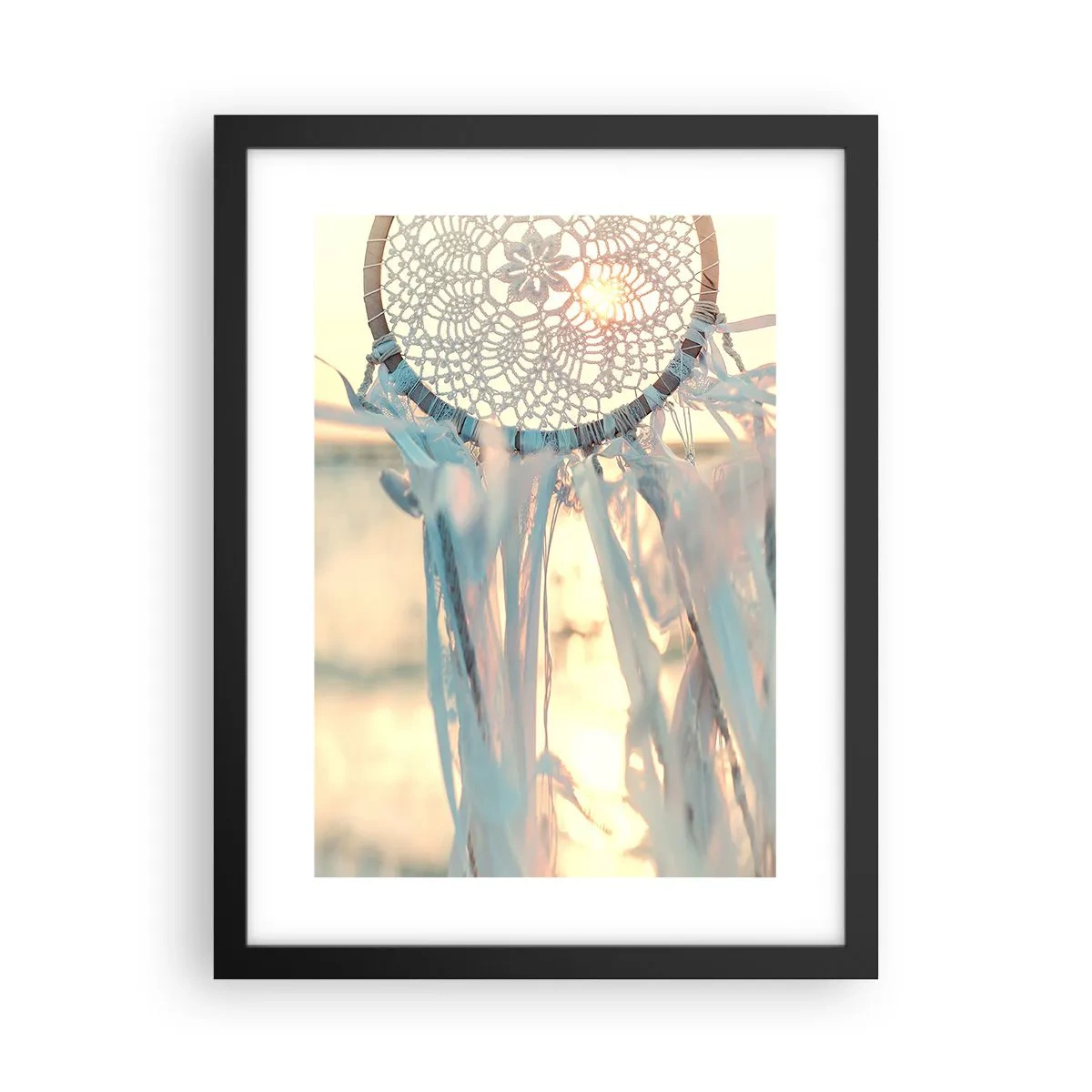 Affiche dans un cadre noir - Poster - Totem en dentelle - 30x40 cm