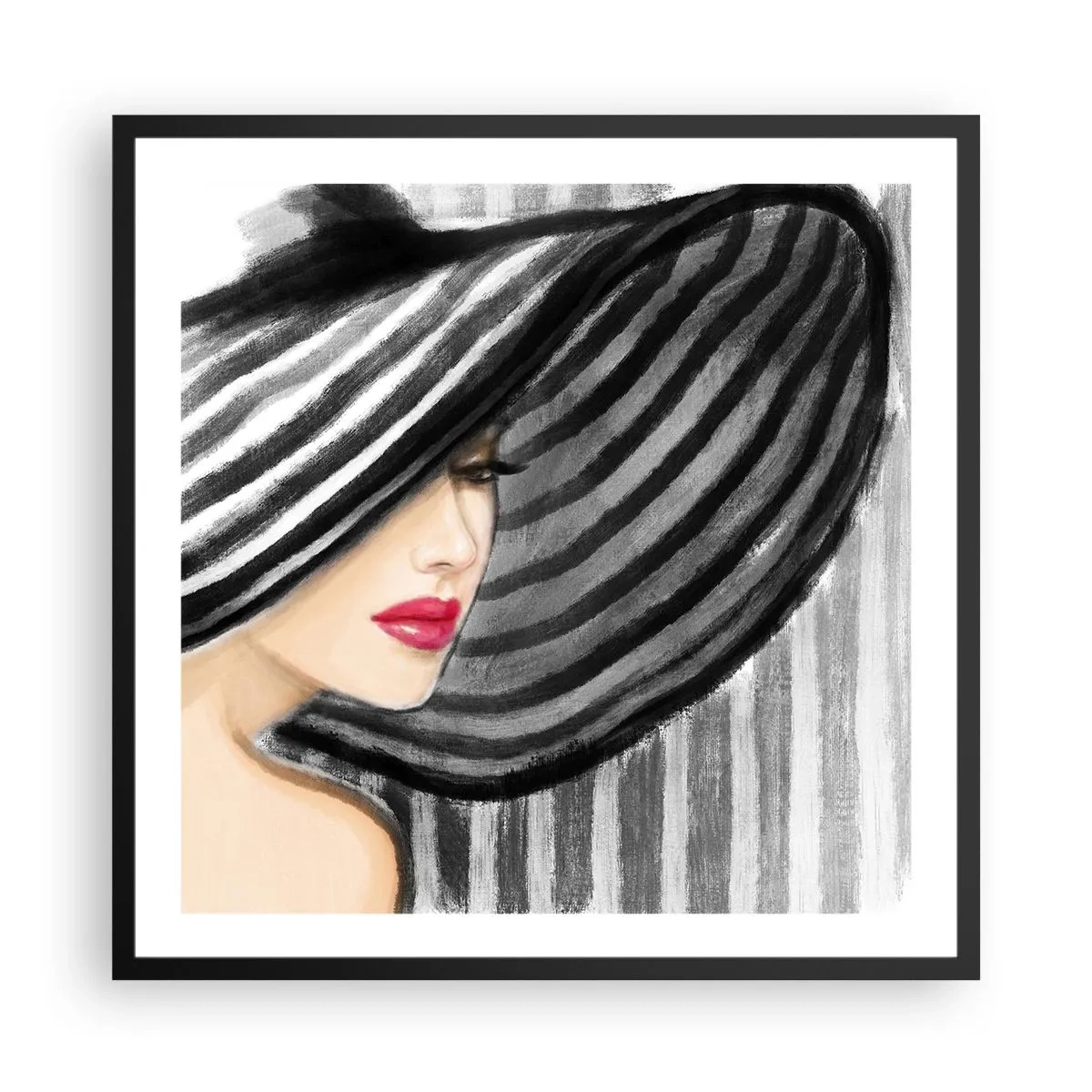 Affiche dans un cadre noir - Poster - Où te chercher ? - 60x60 cm
