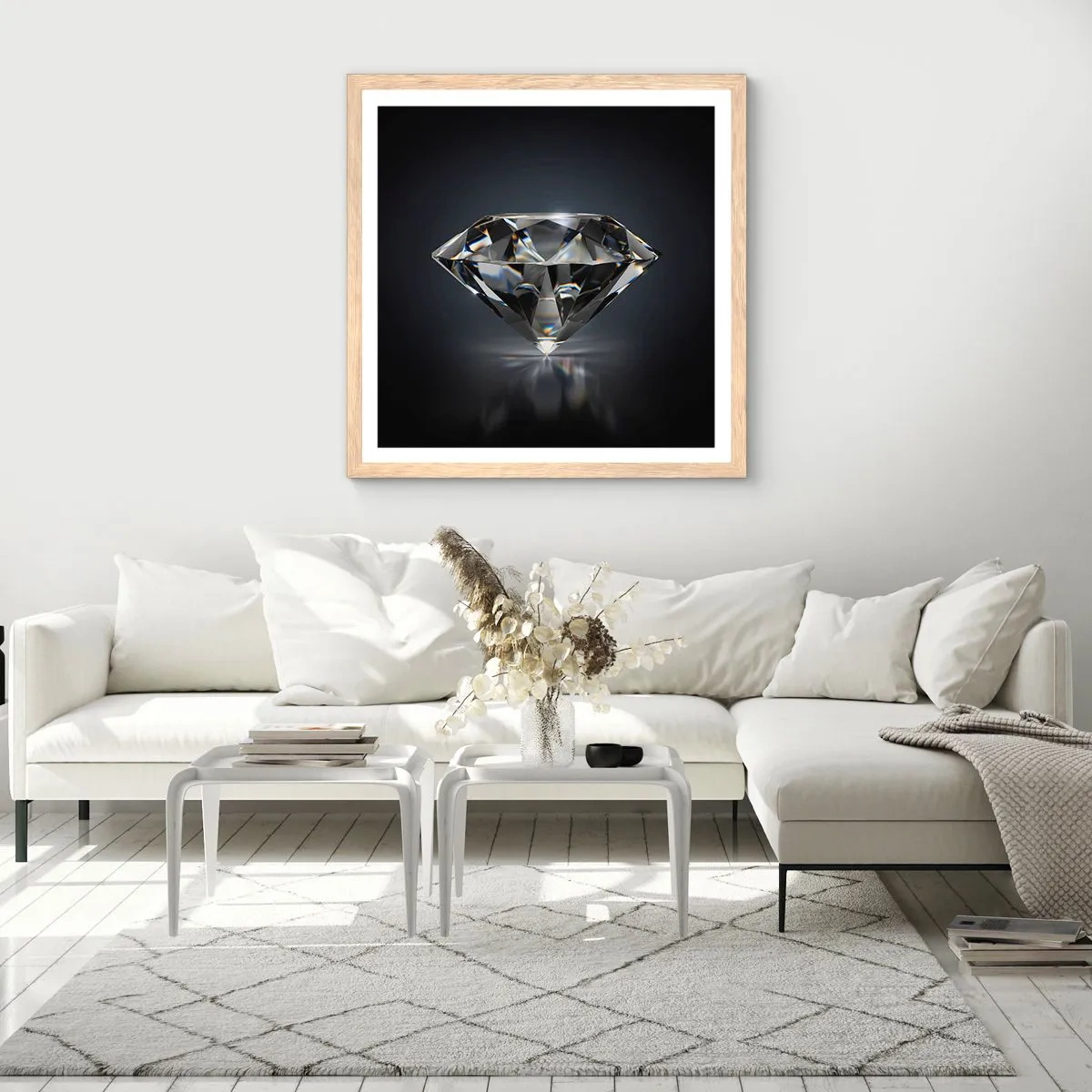 Affiche dans un chêne clair - Poster - La meilleure amie - 40x40 cm