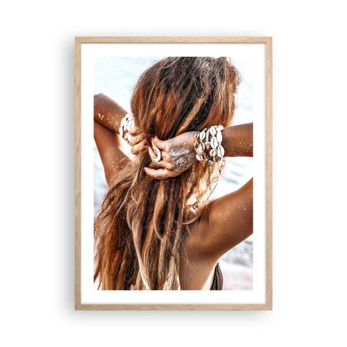 Affiche dans un chêne clair - Poster - La soeur de l'eau et du soleil - 50x70 cm