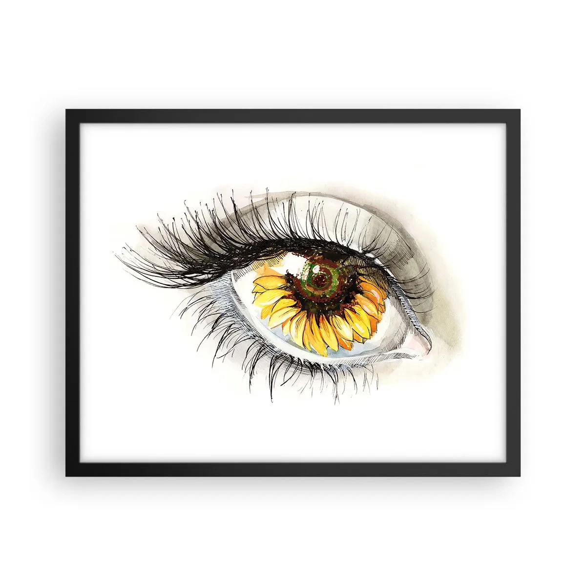 Affiche dans un cadre noir - Poster - Un look aussi chaud que l'été - 50x40 cm