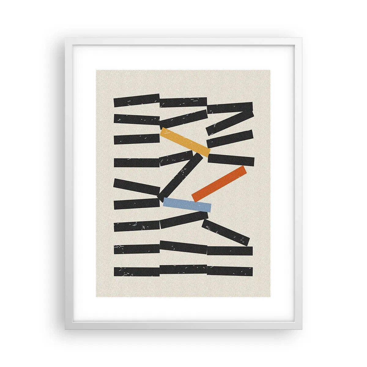 Affiche dans un cadre blanc - Poster - Dominos – composition - 40x50 cm
