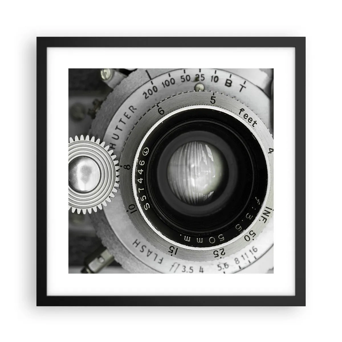 Affiche dans un cadre noir - Poster - Histoire d'Hollywood - 40x40 cm