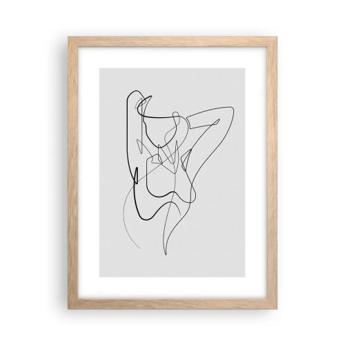 Affiche dans un chêne clair - Poster - Vraiment, tu es comme ça... - 30x40 cm