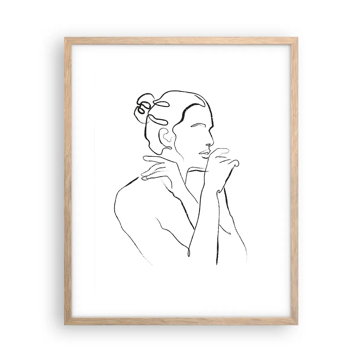 Affiche dans un chêne clair - Poster - Nu : un mystère sensuel - 40x50 cm