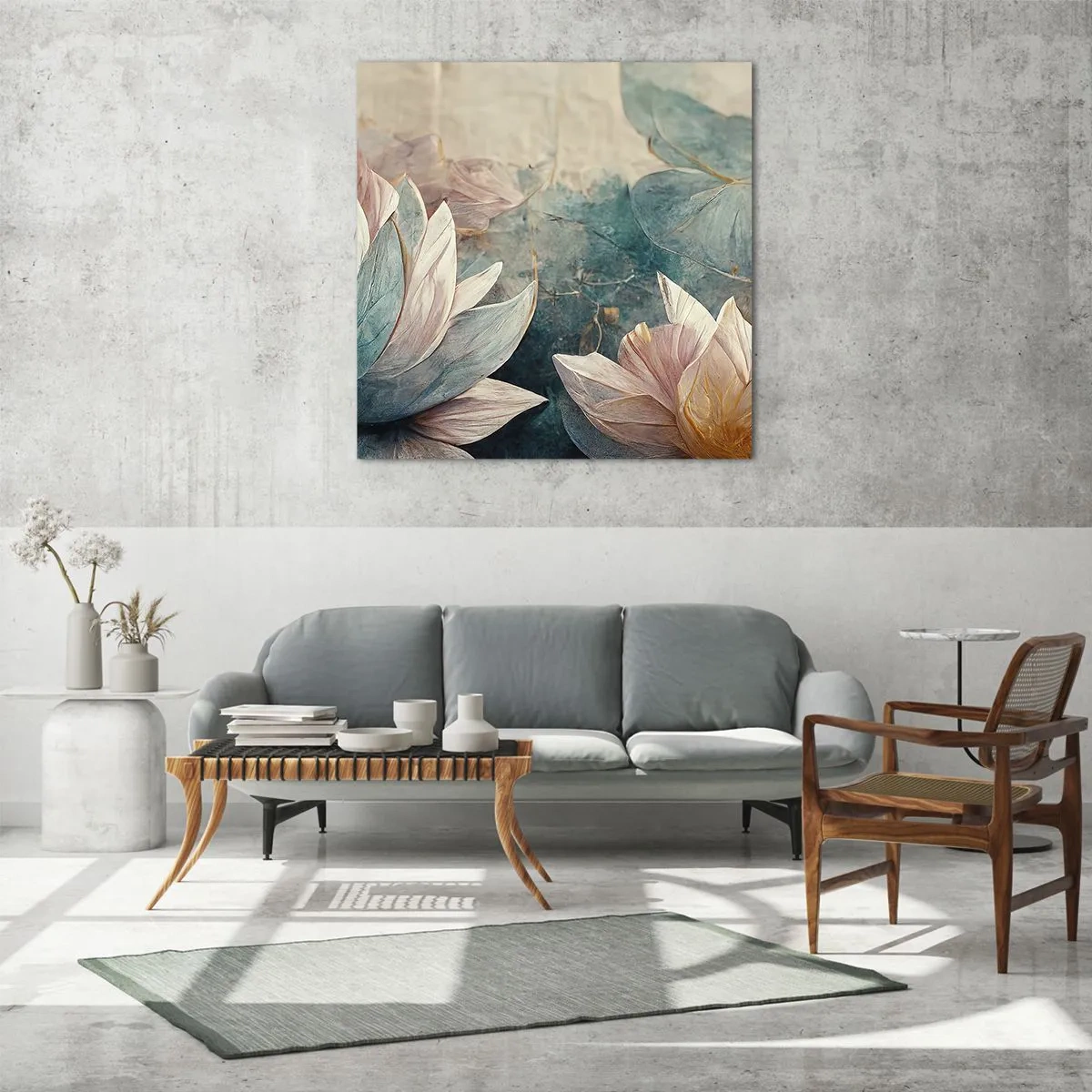 Impression sur verre - Image sur verre - Les étoiles du lac - 70x70 cm