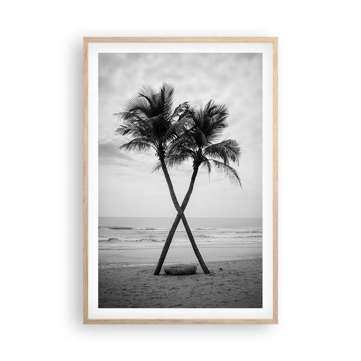 Affiche dans un chêne clair - Poster - Elle a senti une présence - 61x91 cm