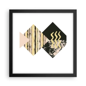 Affiche dans un cadre noir - Poster - Pas si simple - 30x30 cm