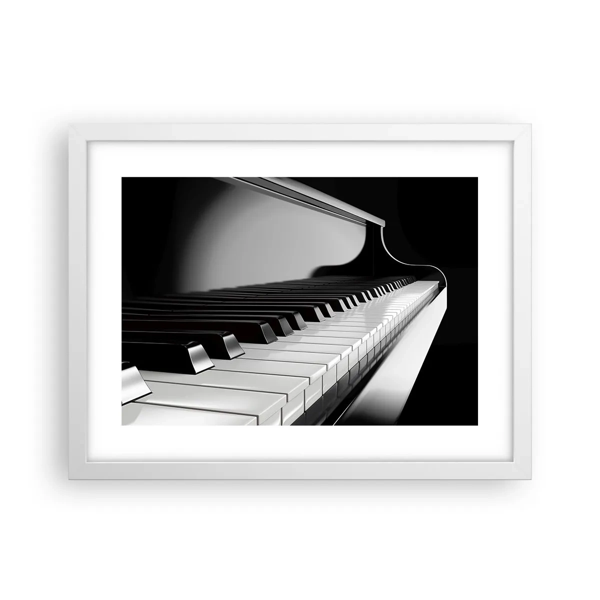 Affiche dans un cadre blanc - Poster - Harmonie des formes et des couleurs - 40x30 cm