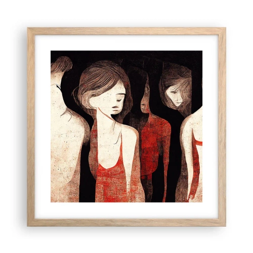 Affiche dans un chêne clair - Poster - Madones des ténèbres - 40x40 cm