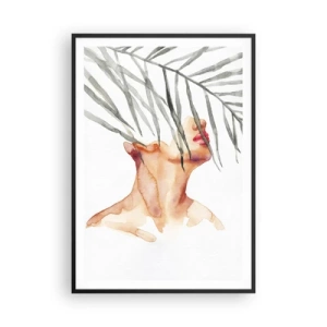Affiche dans un cadre noir - Poster - Sentez le pouls des tropiques - 70x100 cm