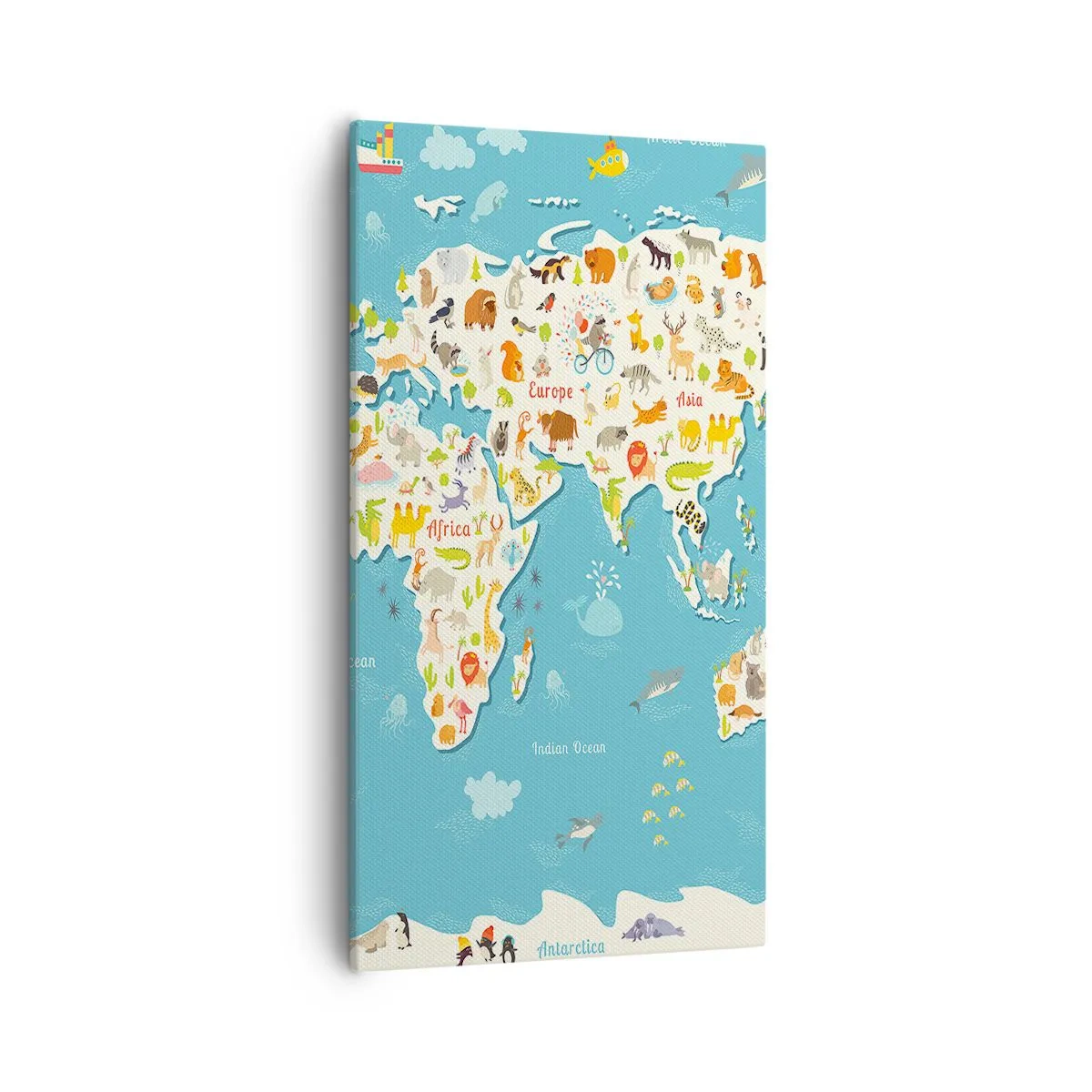 Impression sur toile - Image sur toile - Nous aimons le monde entier - 55x100 cm