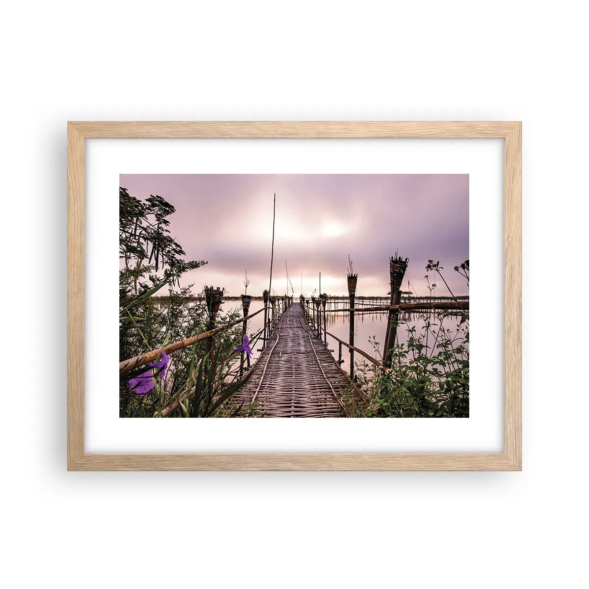 Affiche dans un chêne clair - Poster - Le silence et le calme d'Asie - 40x30 cm