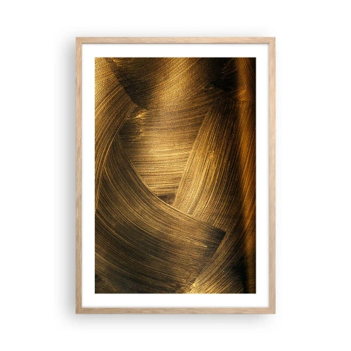 Affiche dans un chêne clair - Poster - Dans un labyrinthe en or - 50x70 cm