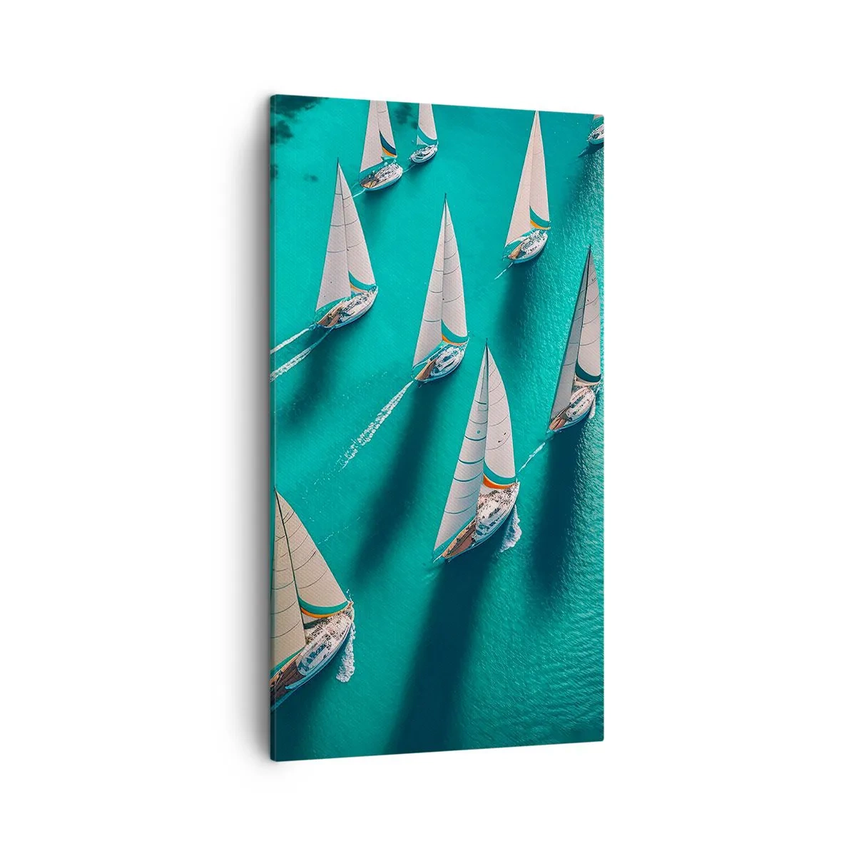 Impression sur toile - Image sur toile - Dans une compétition avec le vent - 45x80 cm