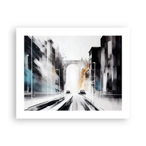 Affiche - Poster - Étude de ville : architecture et mouvement - 50x40 cm