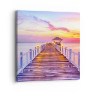 Impression sur toile - Image sur toile - Le silence lilas-doré du soir - 40x40 cm