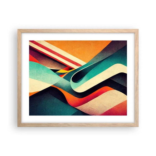 Affiche dans un chêne clair - Poster - Composition intense - 50x40 cm