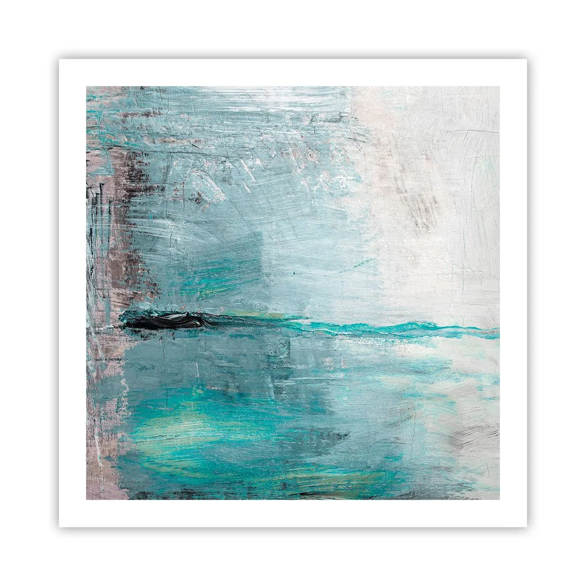 Affiche - Poster - Horizontalement en bleu - 60x60 cm