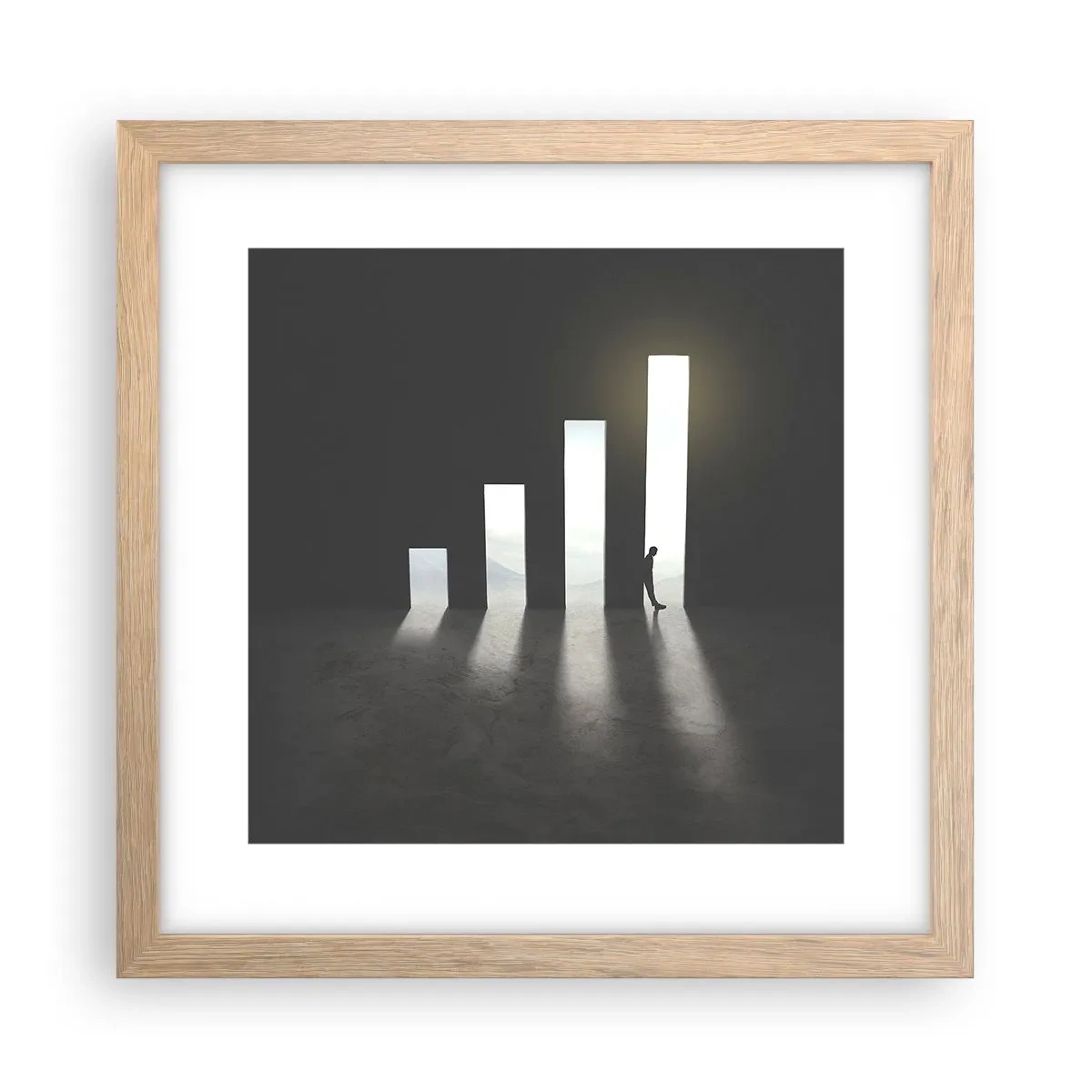 Affiche dans un chêne clair - Poster - Succès – impression - 30x30 cm