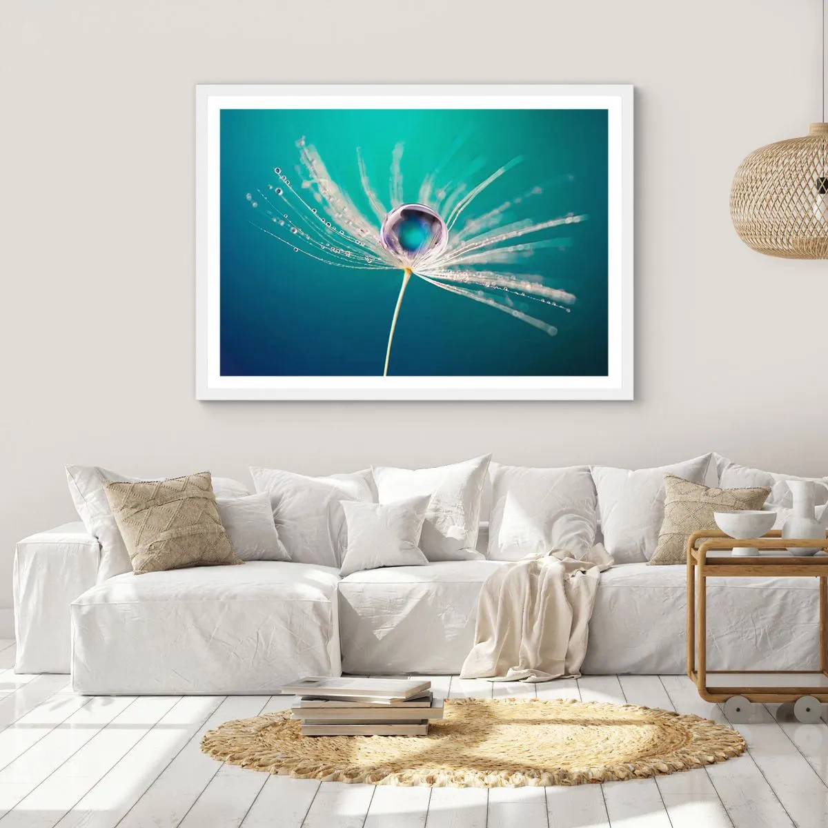Affiche dans un cadre blanc - Poster - Moment mystique - 70x50 cm