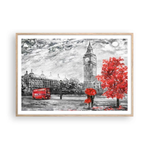 Affiche dans un chêne clair - Poster - Une journée passionnante - 100x70 cm