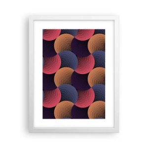 Affiche dans un cadre blanc - Poster - Dans un rythme circulaire - 30x40 cm