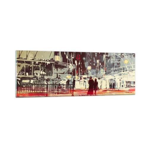 Impression sur verre - Image sur verre - Une grande traversée de ville - 90x30 cm