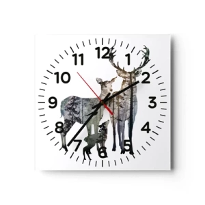 Horloge murale - Pendule murale - Photographie de famille - 30x30 cm
