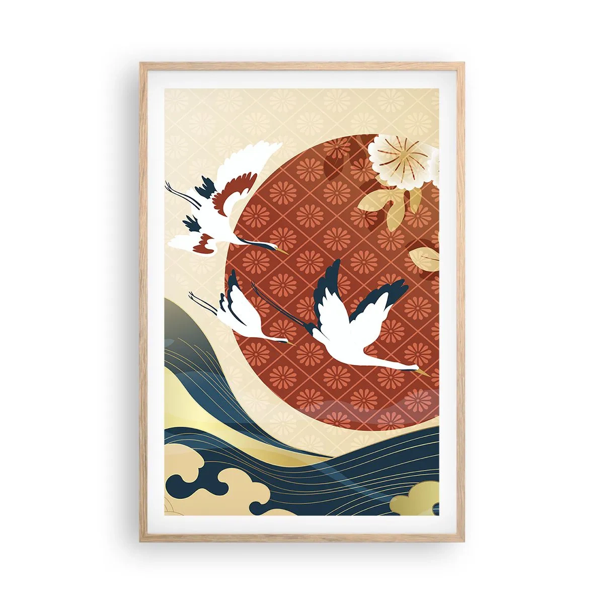Affiche dans un chêne clair - Poster - Conte japonnais - 61x91 cm