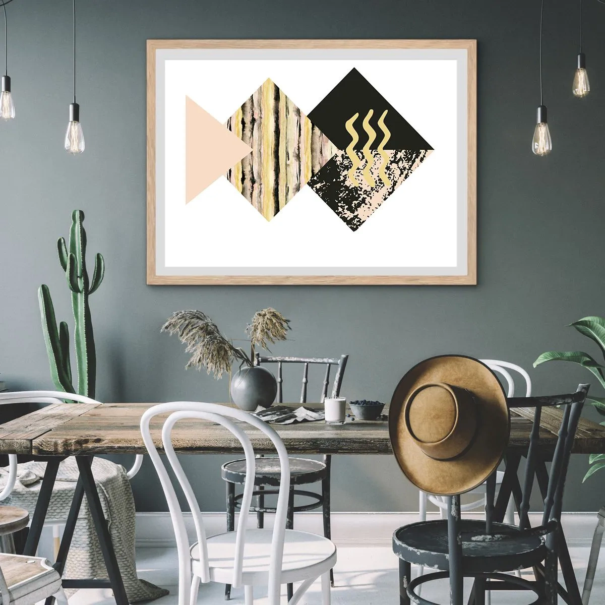 Affiche dans un chêne clair - Poster - Pas si simple - 100x70 cm