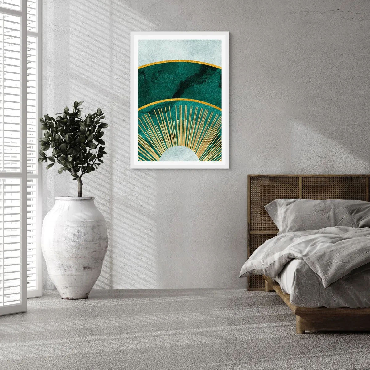 Affiche dans un cadre blanc - Poster - Un autre système solaire - 30x40 cm